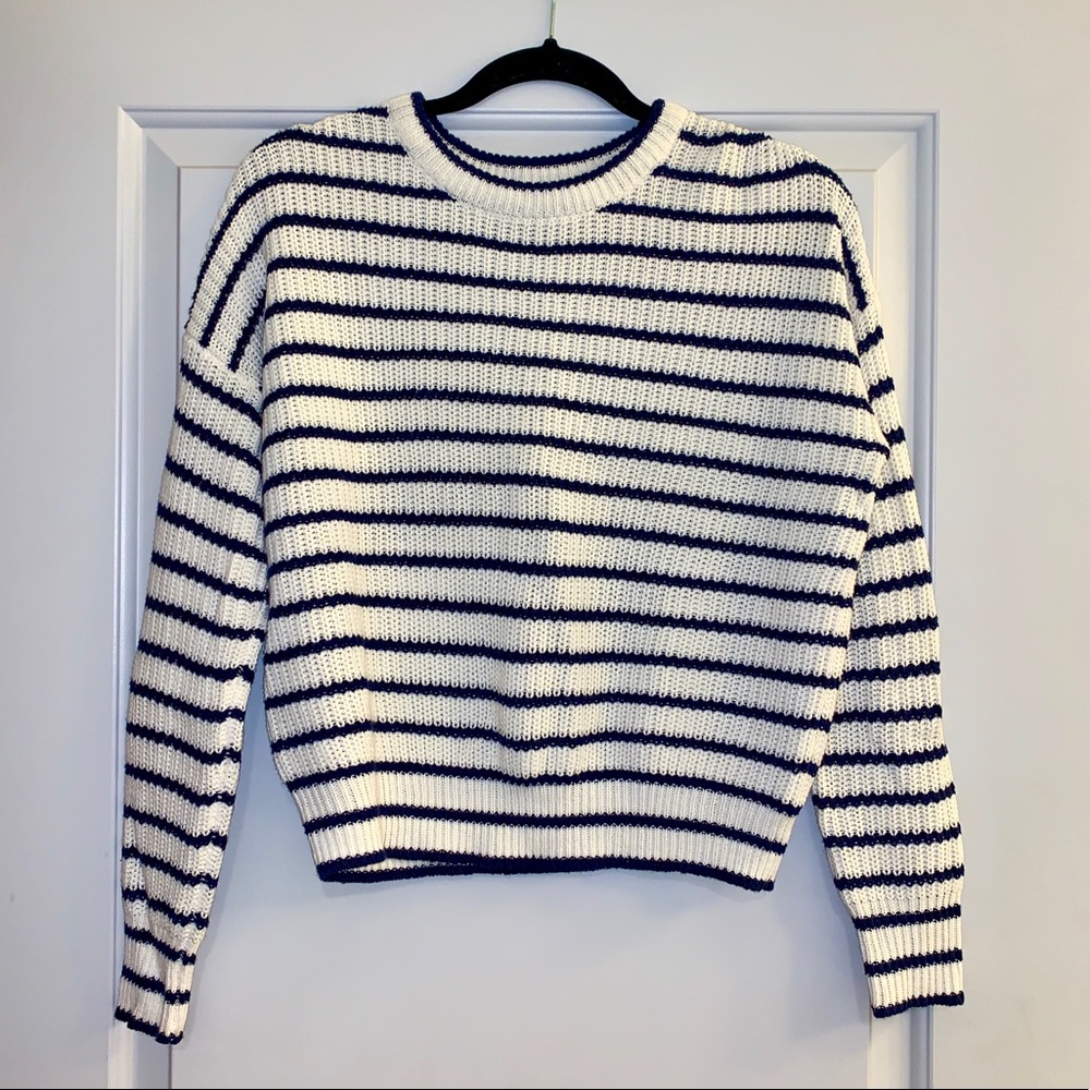 Navy Striped Sweater